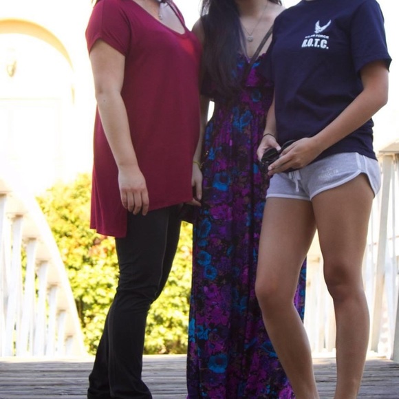 Wet Seal Fuchsia/Red Floral Maxi Dress Small - Picture 4 of 4